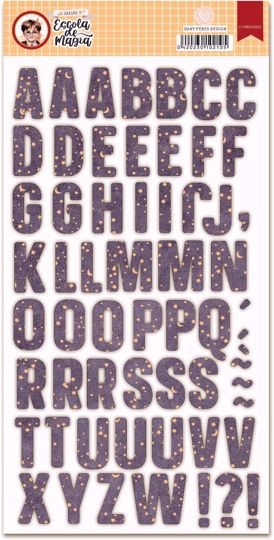 Imagem de Alfabeto Chipboard Adesivado Coleção Escola de Magia | Dany Peres