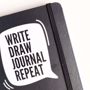 Imagem de Sketchbook Slim - Write Draw Journal Repeat | Tesoura Amarela