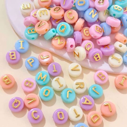 Imagem de Miçangas Alfabeto Colorido Candy | 20 Unidades